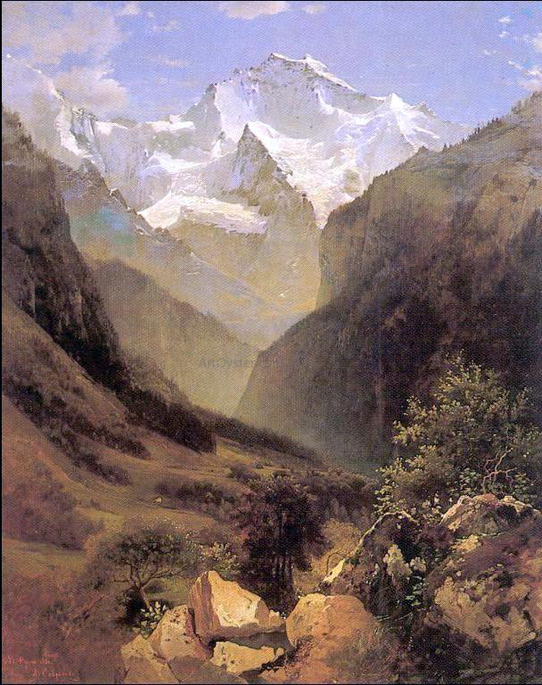  Alexei Kondratevich Savrasov View in Swiss Alps - Canvas Print