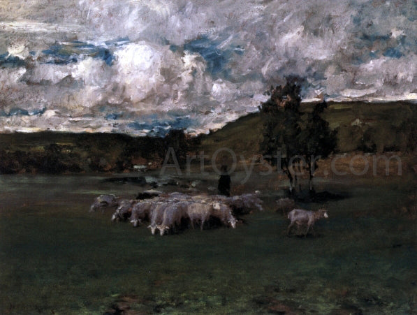  William Merritt Chase View near Polling (also known as Landscape with Sheep) - Canvas Print