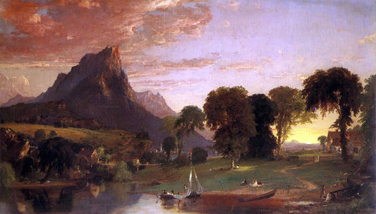  Jasper Francis Cropsey View near Sherburne, Chenango County, New York - Canvas Print