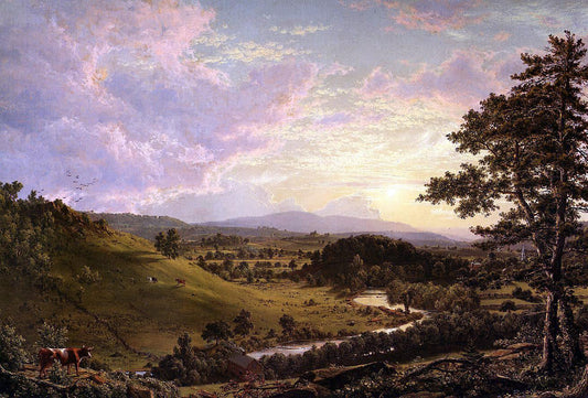  Frederic Edwin Church View near Stockbridge, Mass. - Canvas Print