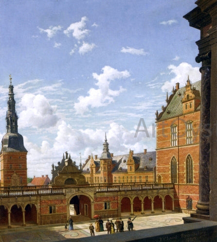  Frederik Christian Lund View of a Castle, Fredericksborg - Canvas Print