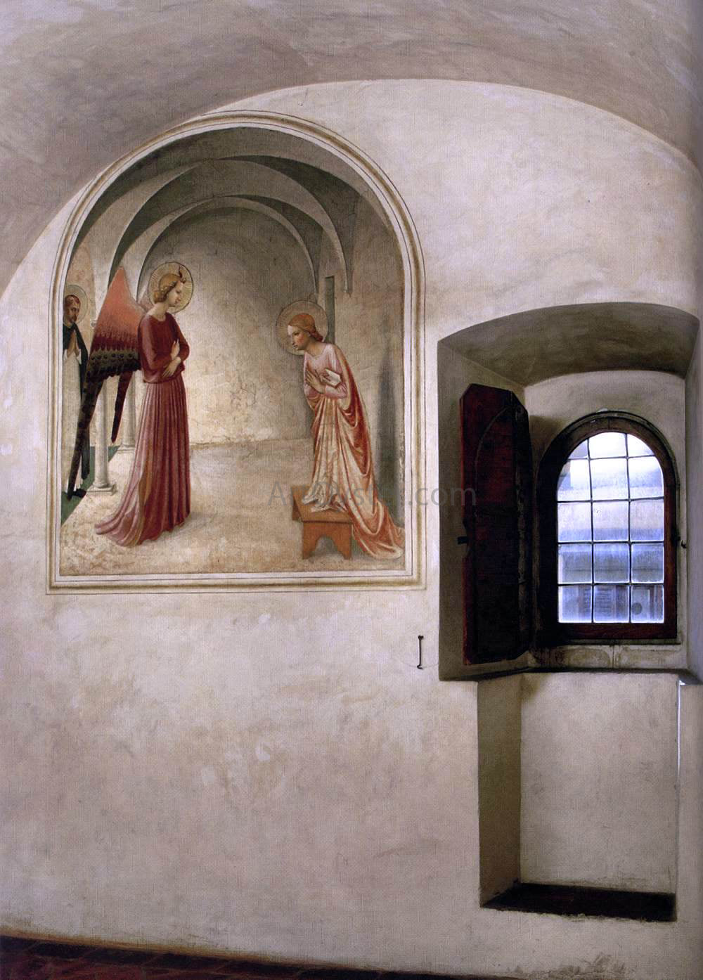  Fra Angelico View of a cell (Convento di San Marco, Florence) - Canvas Print
