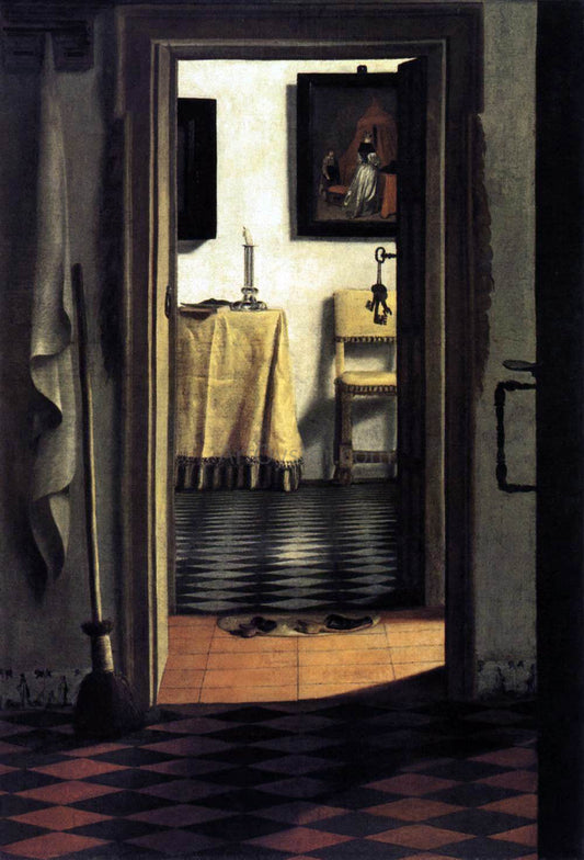  Samuel Van Hoogstraten View of a Corridor - Canvas Print