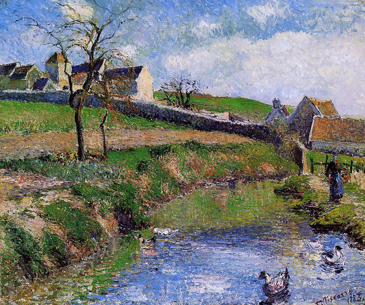  Camille Pissarro View of a Farm in Osny - Canvas Print