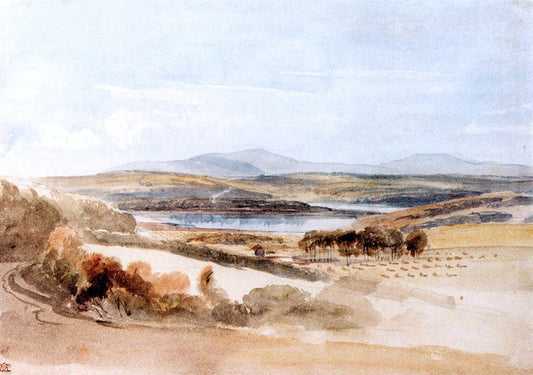  William Leighton Leitch View Of A Loch And Mountains, Kirkcudbrightshire - Canvas Print