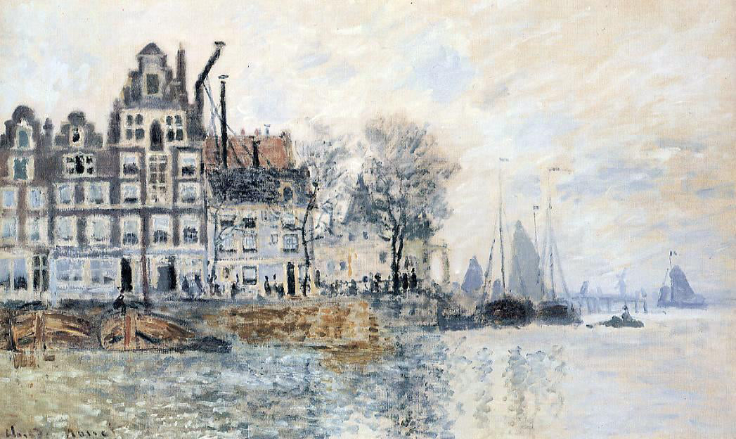  Claude Oscar Monet View of Amsterdam - Canvas Print