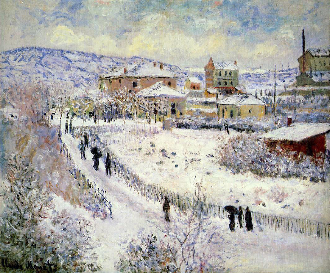  Claude Oscar Monet View of Argenteuil in the Snow - Canvas Print