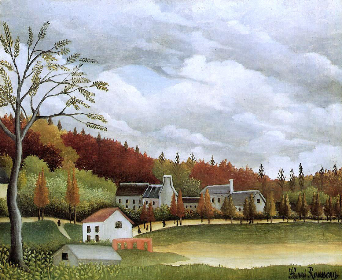  Henri Rousseau View of Bievre-sur-Gentilly - Canvas Print