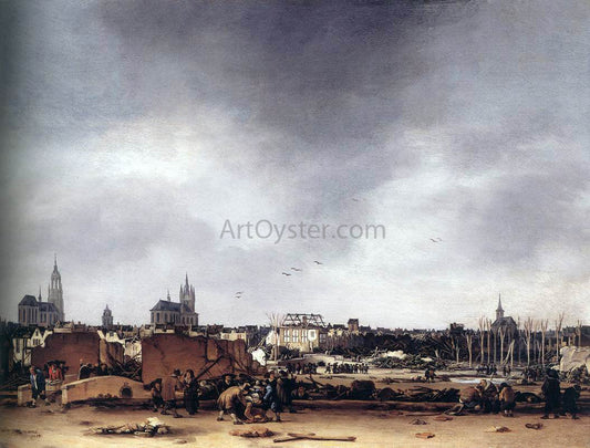  Egbert Van der Poel View of Delft after the Explosion of 1654 - Canvas Print