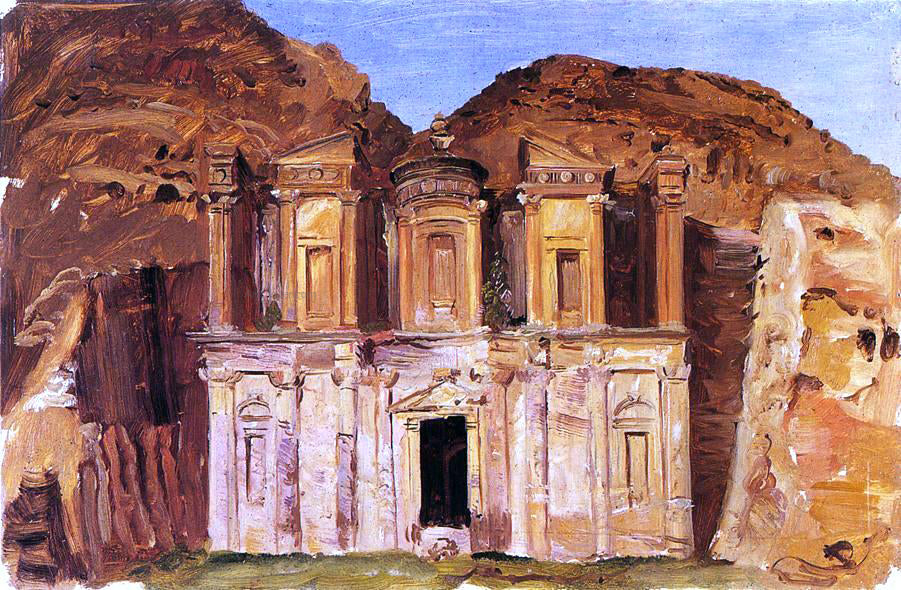  Frederic Edwin Church A View of Ed Deir, Petra, Jordan - Canvas Print
