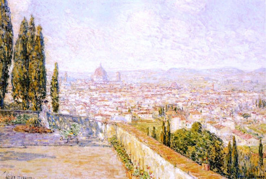  Frederick Childe Hassam View of Florence from San Miniato - Canvas Print