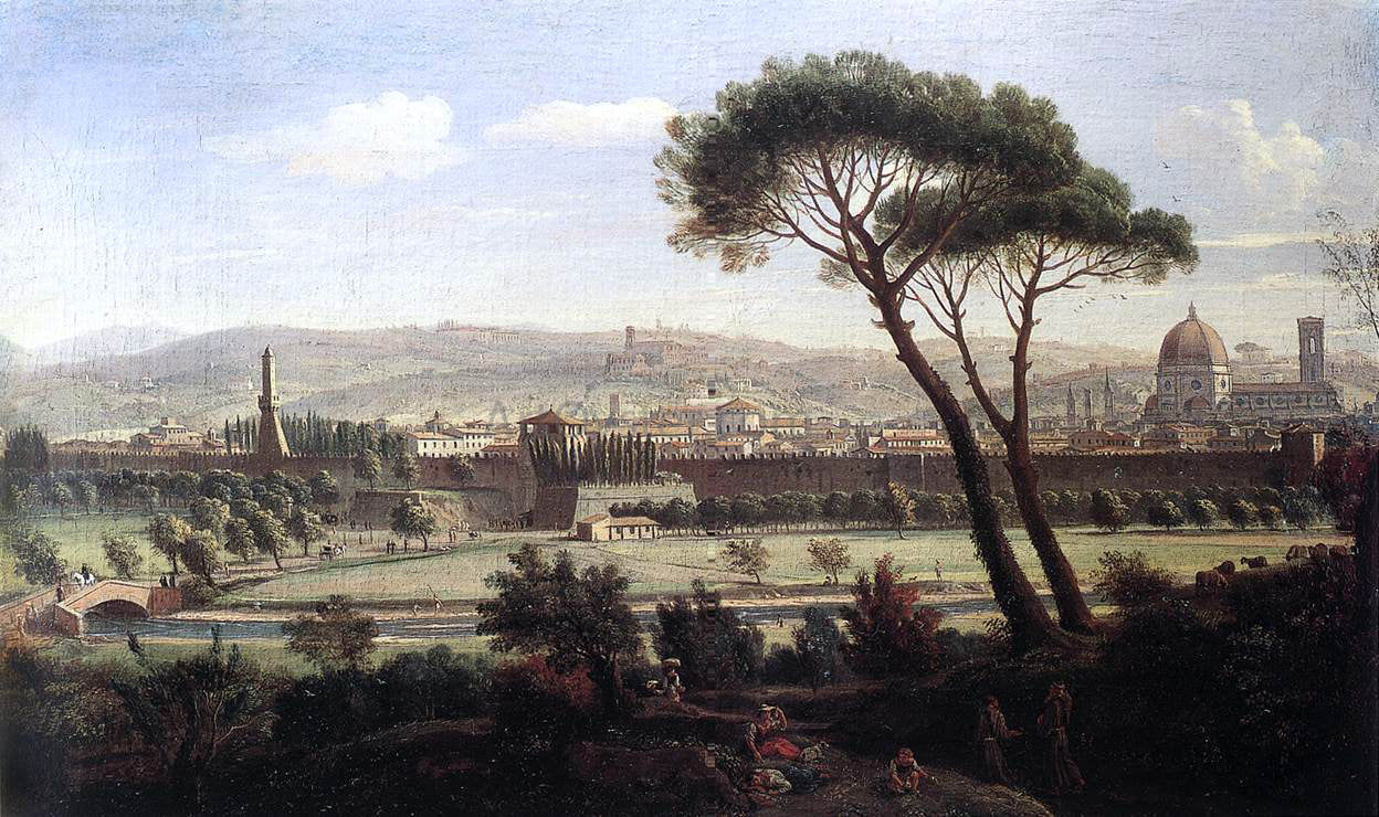  Caspar Andriaans Van Wittel View of Florence from the Via Bolognese - Canvas Print