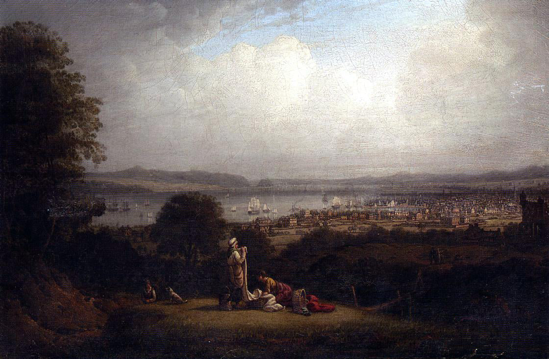  Robert Salmon View of Greenock, Scotland, and the Bay of St. Lawrence - Canvas Print