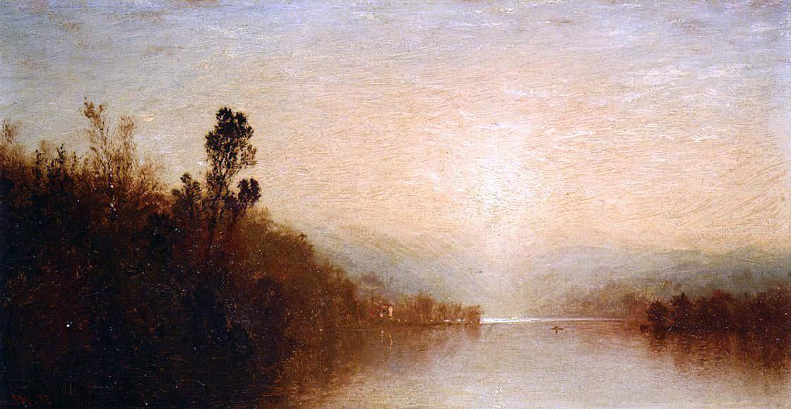  John Frederick Kensett View of Lake George - Canvas Print