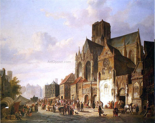  Cornelis Springer View of Montelspran - Canvas Print