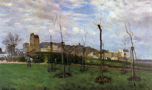  Alfred Sisley View of Montmartre from the Cite des Fleurs, Les Batignolles - Canvas Print