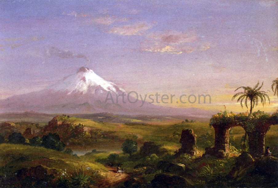  Thomas Cole View of Mount Etna - Canvas Print