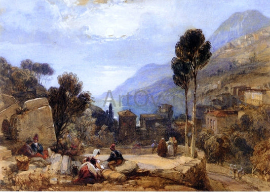  William Clarkson Stanfield View of Mount Etna from Taormina, Sicily - Canvas Print