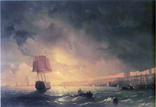  Ivan Constantinovich Aivazovsky View of Odessa by Moonlight - Canvas Print