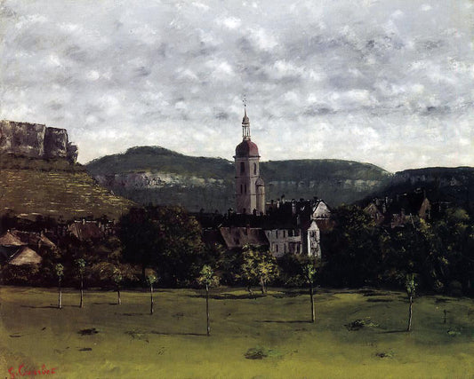  Gustave Courbet View of Ornans and Its Church Steeple - Canvas Print