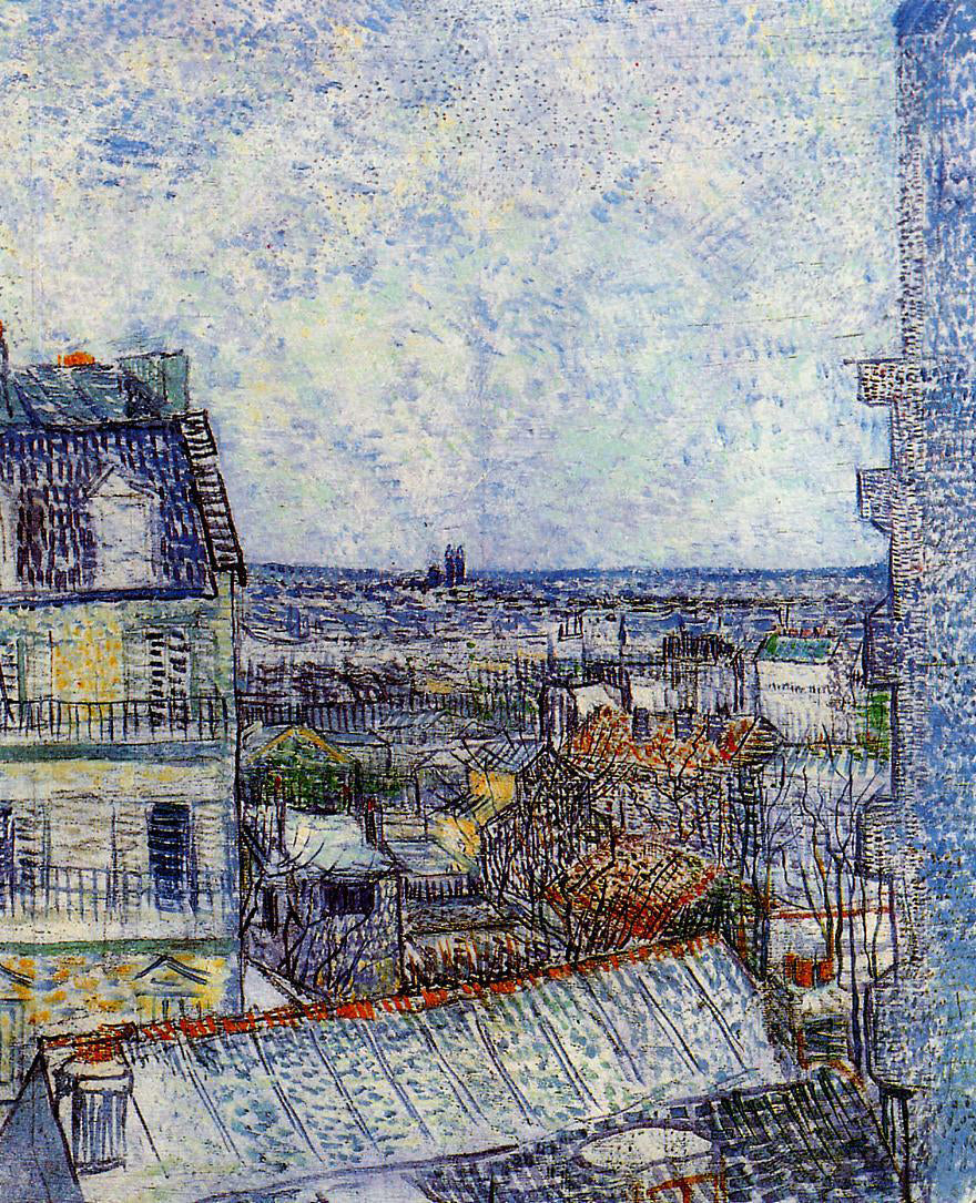 Vincent Van Gogh View of Paris from Vincents Room in the Rue Lepic - Canvas Print
