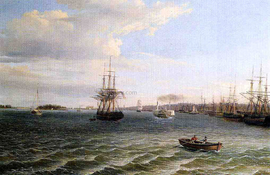  Thomas Birch View of Philadelphia, Looking South on the Delaware River - Canvas Print