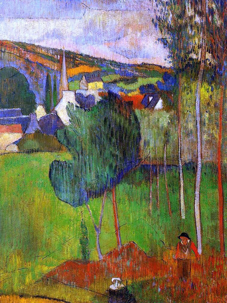  Paul Gauguin View of Pont-Aven from Lezaven - Canvas Print