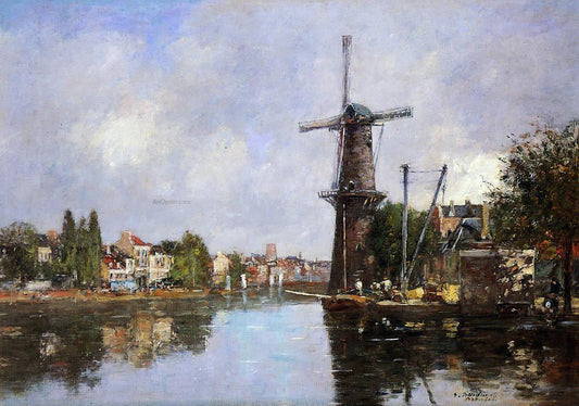  Eugene-Louis Boudin View of Rotterdam - Canvas Print