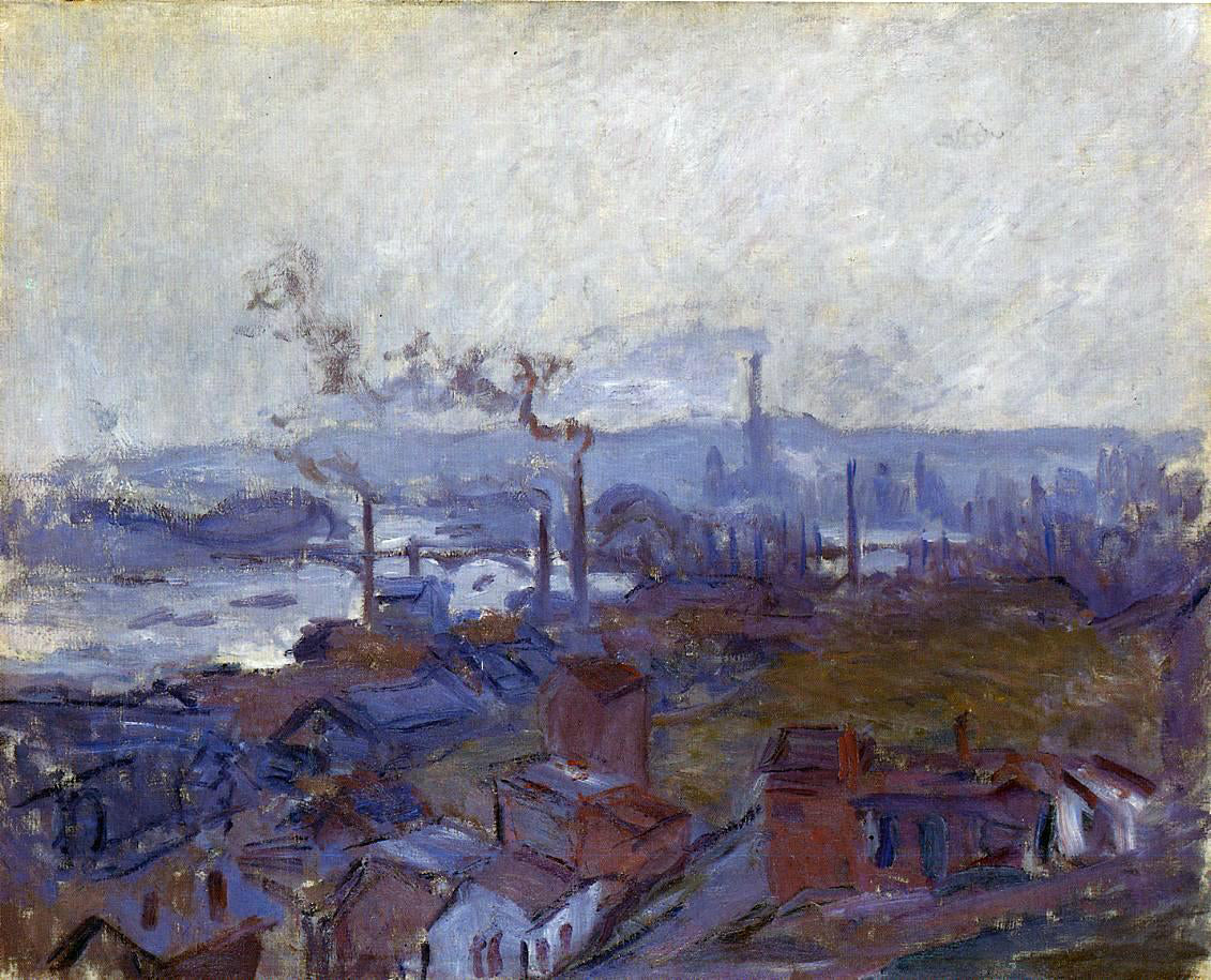  Claude Oscar Monet View of Rouen from the Cote Sainte-Catherine - Canvas Print