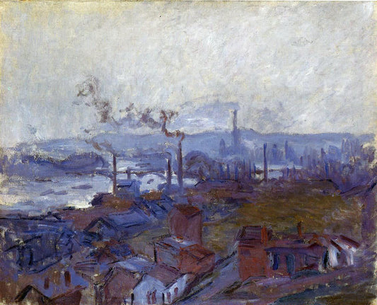  Claude Oscar Monet View of Rouen from the Cote Sainte-Catherine - Canvas Print