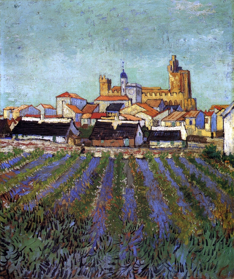  Vincent Van Gogh View of Saintes-Maries - Canvas Print