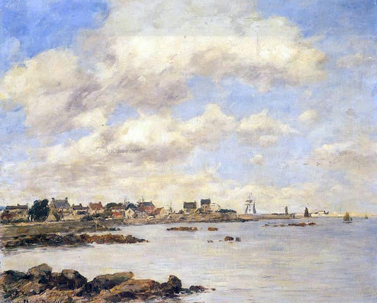  Eugene-Louis Boudin View of Saint-Vaast-La-Houghe - Canvas Print