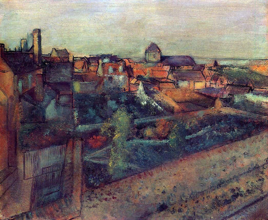  Edgar Degas View of Saint-Valery-sur-Somme - Canvas Print