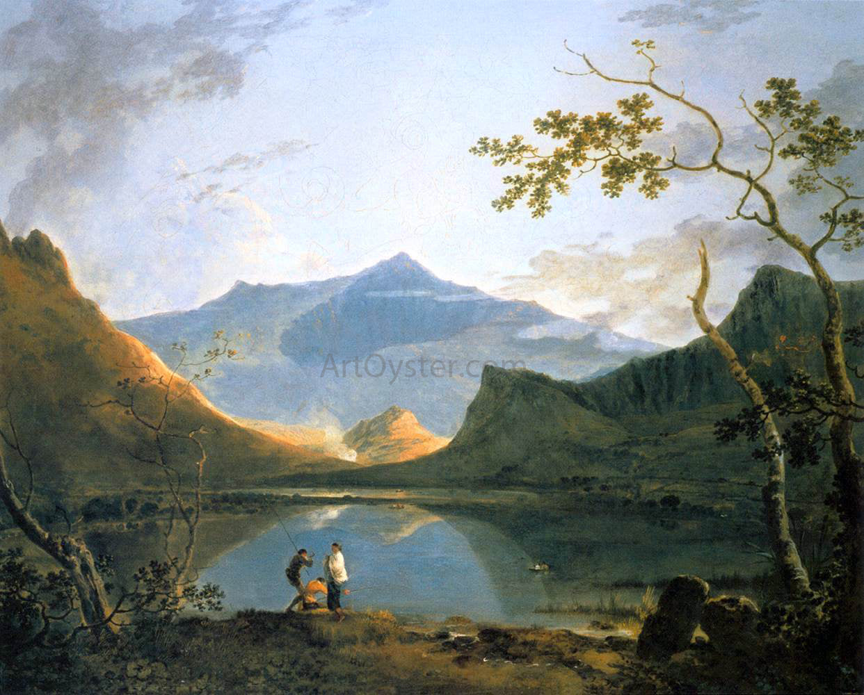  Richard Wilson View of Snowdon from Llyn Nantlle - Canvas Print