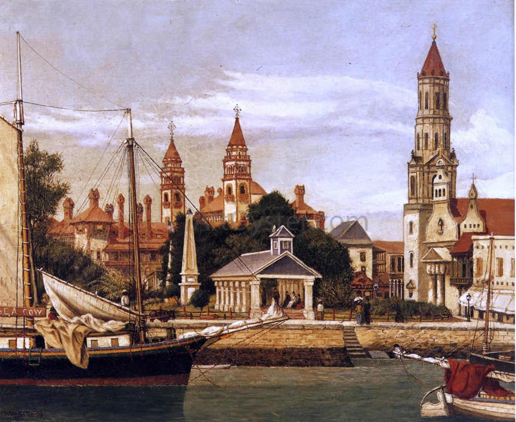 William Aiken Walker View of St. Augustine Harbor Canvas Print – Art MegaMart