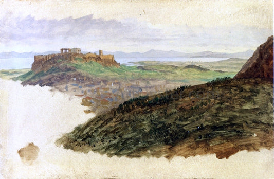  Frederic Edwin Church View of the Acropolis, Athens - Canvas Print