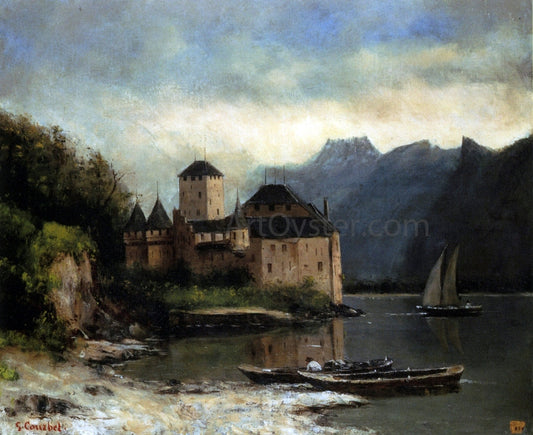  Gustave Courbet View of the Chateau de Chillon - Canvas Print