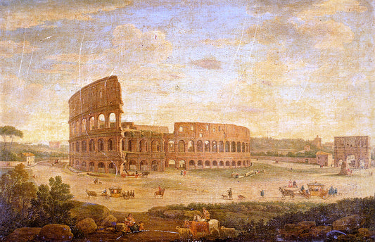  Hendrik Frans Van Lint View Of The Colosseum And The Arch Of Constantine, Rome - Canvas Print