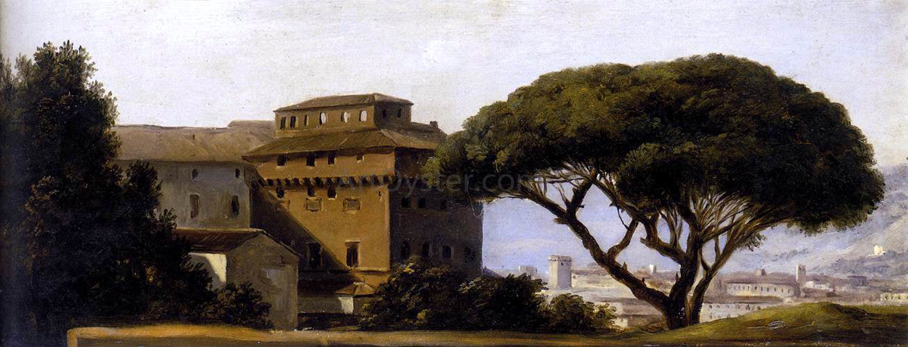  Pierre-Henri De Valenciennes View of the Convent of Ara Coeli with Pines - Canvas Print