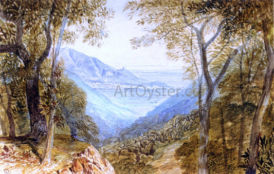 Edward Lear View of the Ducal Palace, Massa, Northern Italy - Canvas Print