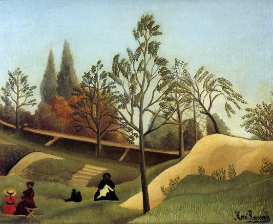  Henri Rousseau A View of the Fortifications - Canvas Print