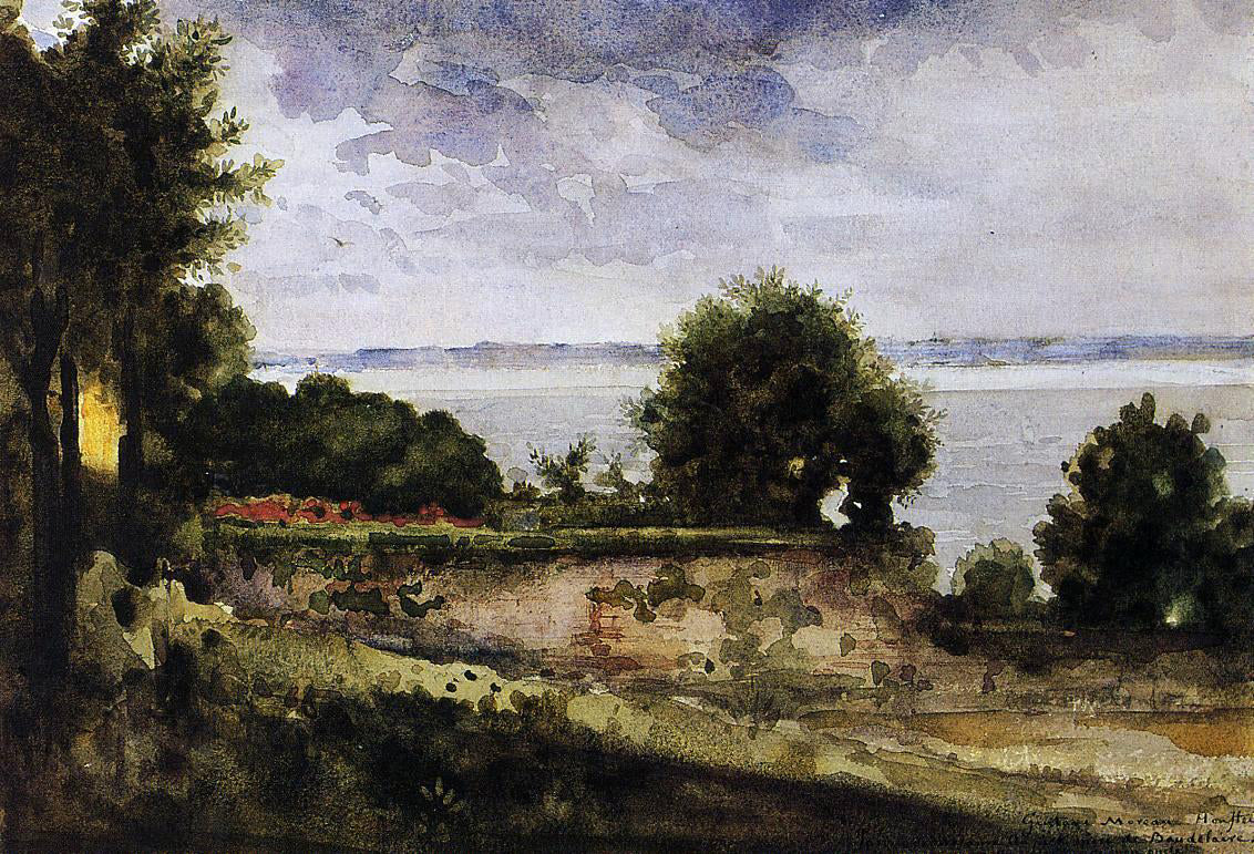  Gustave Moreau View of the Garden of Madame Aupick, Mother of Baudelaire - Canvas Print