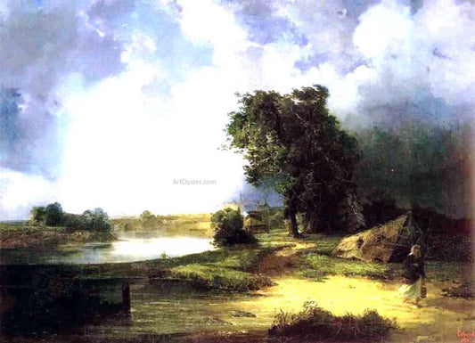 Alexei Kondratevich Savrasov View of the Kremlin from the Krimsky Bridge in Inclement Weather - Canvas Print