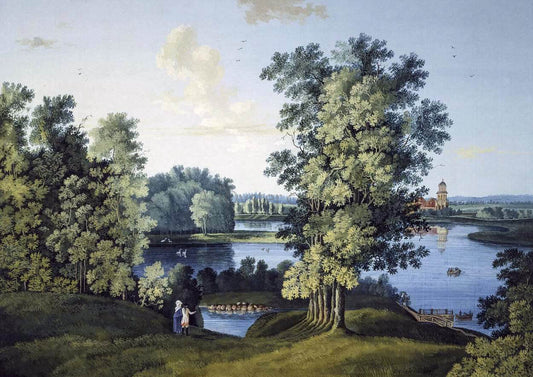  Semyon Fyodorovich Shchedrin View of the Large Pond in the Park in Tsarskoye Selo - Canvas Print