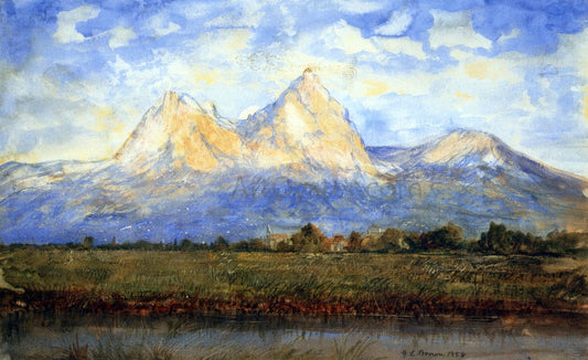  George Loring Brown View of the Mythens near Schwys - Canvas Print