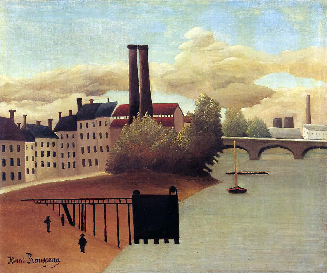  Henri Rousseau View of the Outskirts of Paris - Canvas Print