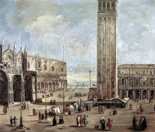  Antonio Stom A View of the Piazza San Marco from the Procuratie Vecchie - Canvas Print