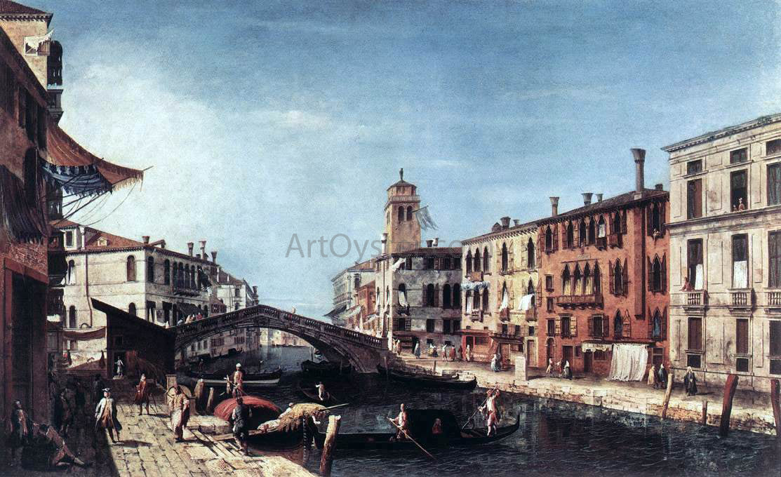  Michele Marieschi View of the Rio di Cannareggio - Canvas Print