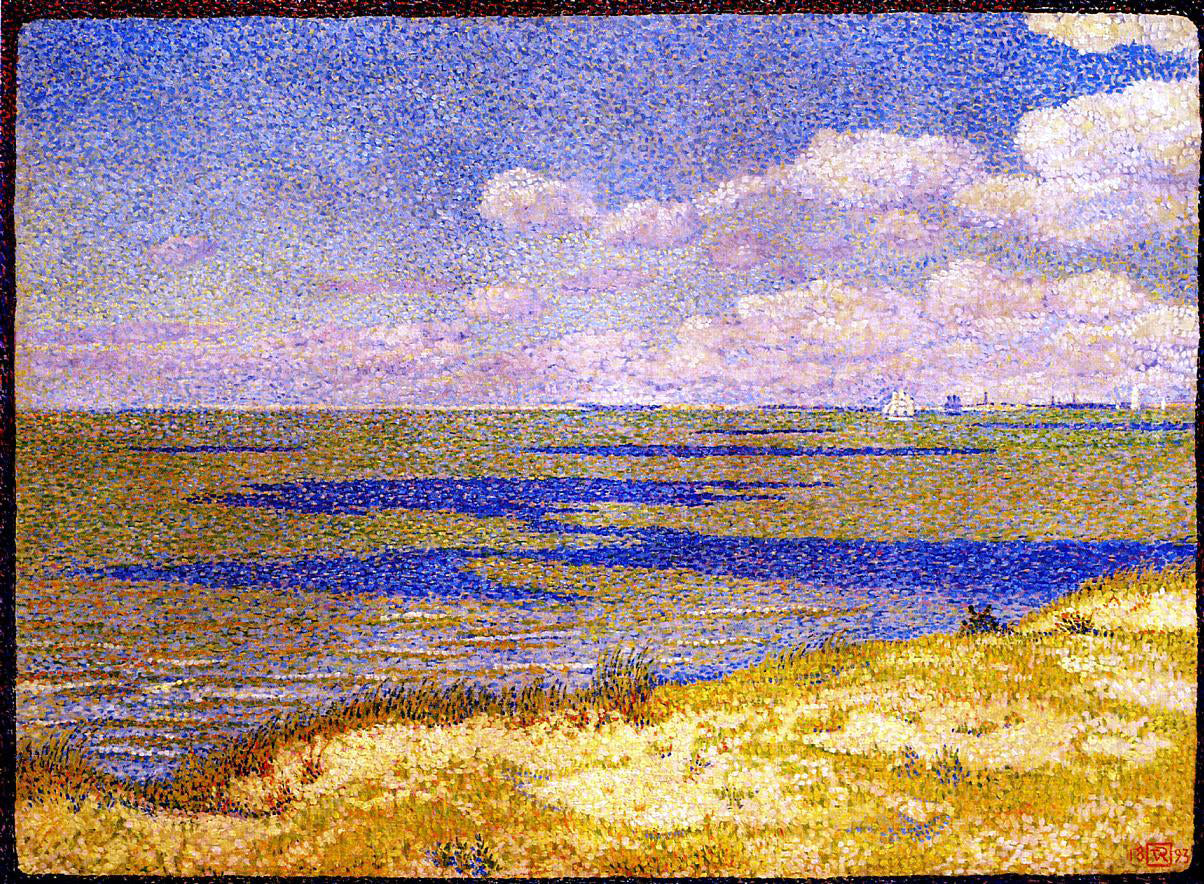  Theo Van Rysselberghe View of the River Scheldt - Canvas Print