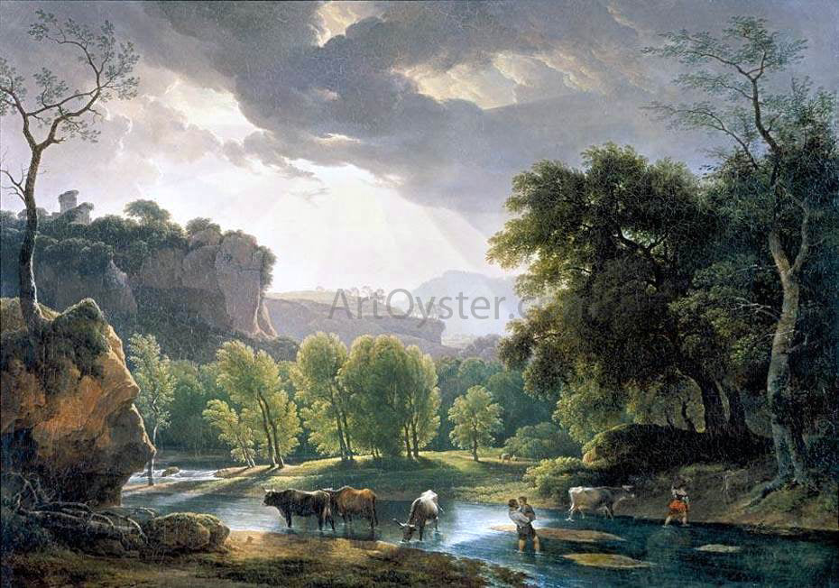  Hendrik Voogd View of the Roman Campagna - Canvas Print